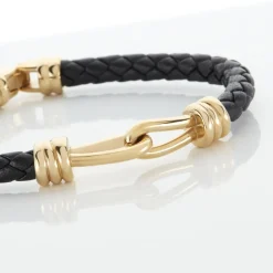 Histoire d'Or Bracelet Plaqué Or Rodolf Cuir Discount