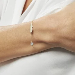 Histoire d'Or Bracelet Powoo Or Jaune Strass Online