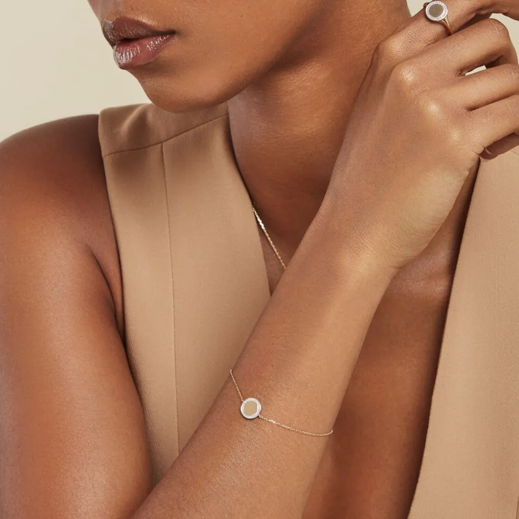 Histoire d'Or Bracelet Promesse Pour L'eternite Or Jaune Diamant Outlet