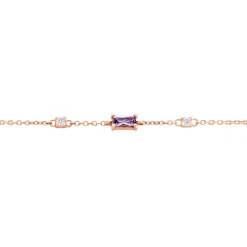 Histoire d'Or Bracelet Purple Mood Argent Rose Oxyde De Zirconium Discount