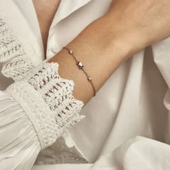 Histoire d'Or Bracelet Purple Mood Argent Rose Oxyde De Zirconium Discount