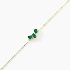 Histoire d'Or Bracelet Quincey Or Jaune Emeraude Clearance