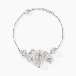 Histoire d'Or Bracelet Radiant Bloom Argent Blanc Oxyde Best