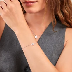 Histoire d'Or Bracelet Rhoda Argent Blanc Perle De Culture Oxyde De Zirconium Discount