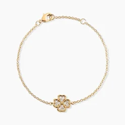 Histoire d'Or Bracelet Rhosyn Plaqué Or Jaune Oxyde De Zirconium Sale