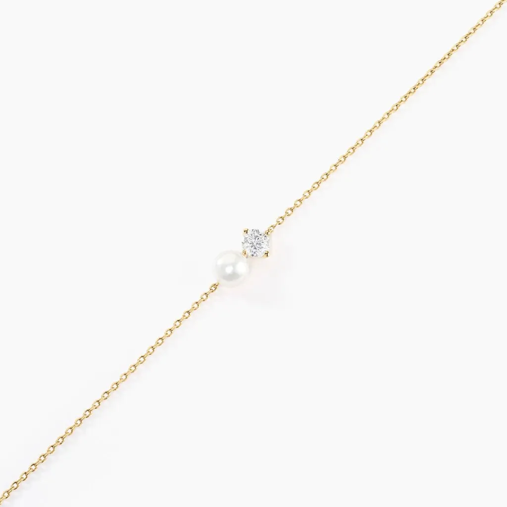 Histoire d'Or Bracelet Riita Or Jaune Perle De Culture Oxyde De Zirconium Clearance