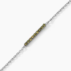 Histoire d'Or Bracelet Rio Tennis Argent Blanc Oxyde De Zirconium argent blanc oxyde vert Hot