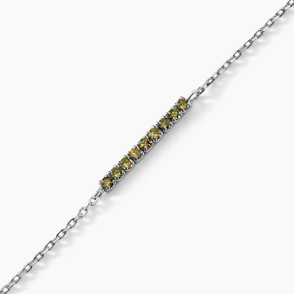 Histoire d'Or Bracelet Rio Tennis Argent Blanc Oxyde De Zirconium argent blanc oxyde vert Hot