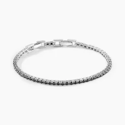 Histoire d'Or Bracelet Rio Tennis Argent Blanc Oxyde De Zirconium argent blanc oxyde noir Online