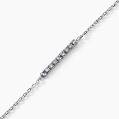 Histoire d'Or Bracelet Rio Tennis Argent Blanc Oxyde De Zirconium argent blanc oxyde bleu sky Discount