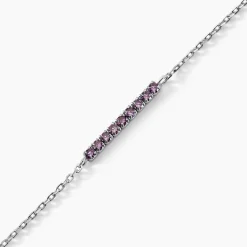 Histoire d'Or Bracelet Rio Tennis Argent Blanc Oxyde De Zirconium argent blanc oxyde violet Online