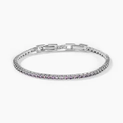 Histoire d'Or Bracelet Rio Tennis Argent Blanc Oxyde De Zirconium argent blanc oxyde violet New