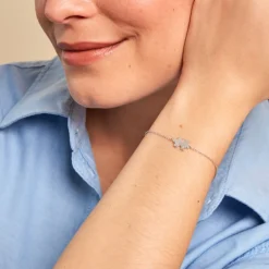 Histoire d'Or Bracelet Réjane Argent Blanc Oxyde De Zirconium New