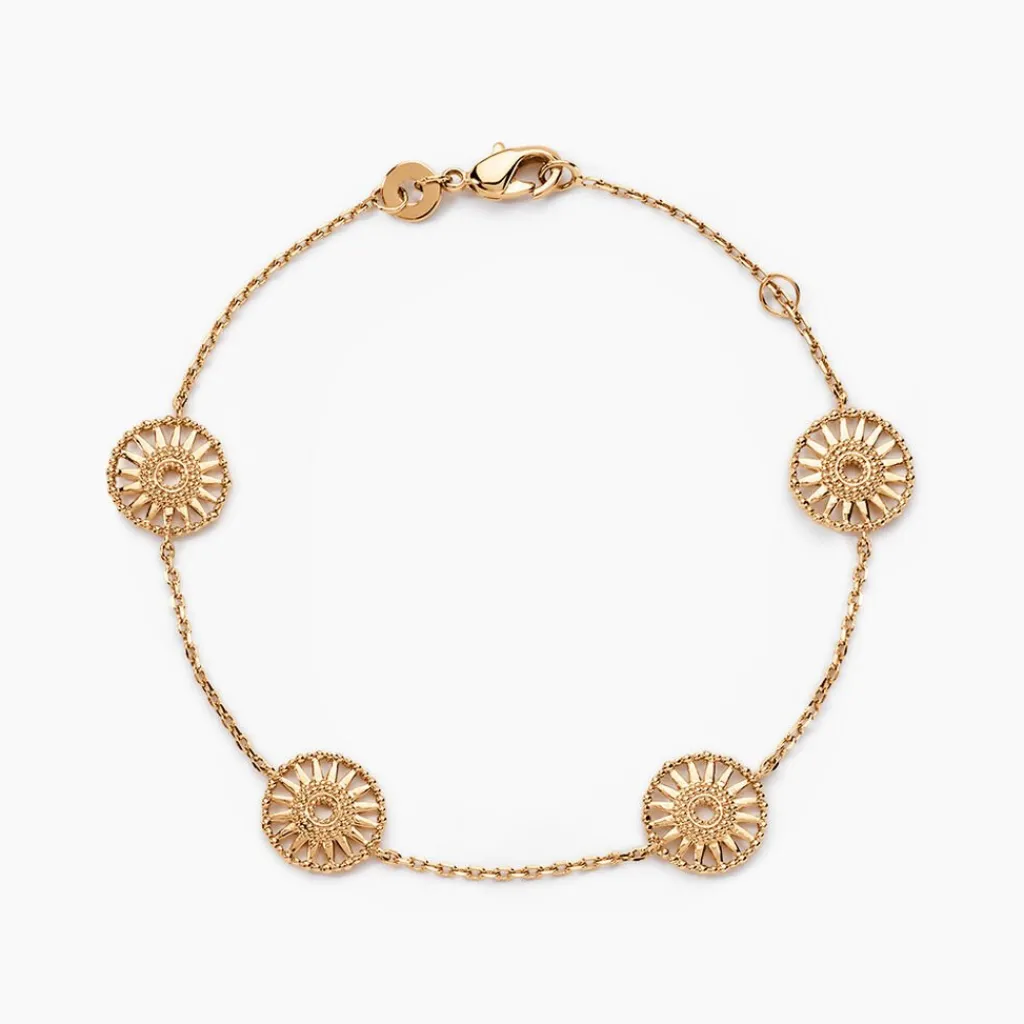 Histoire d'Or Bracelet Rosae Plaque Or Jaune Sale