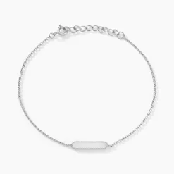 Histoire d'Or Bracelet Saddie Argent Blanc Discount