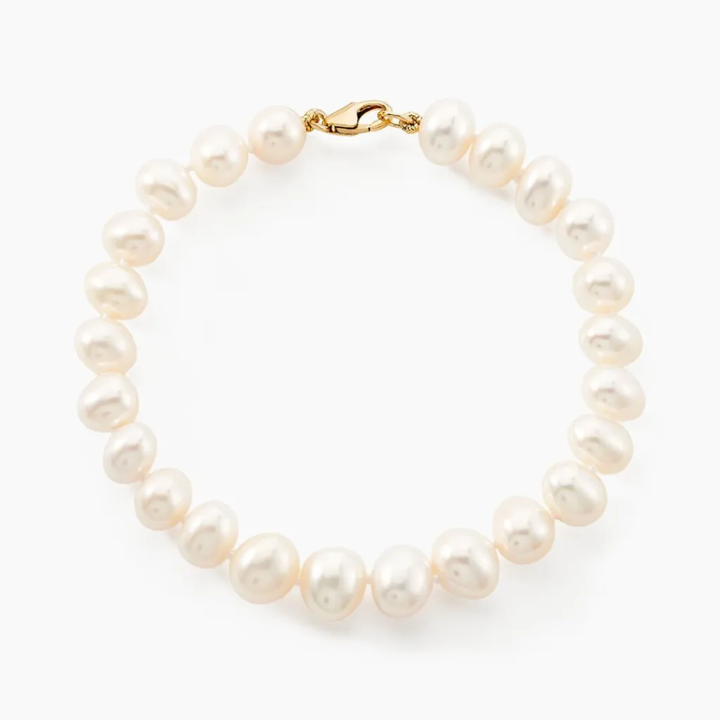 Histoire d'Or Bracelet Sajdaae Or Jaune Perle De Culture D'akoya Online