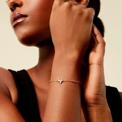 Histoire d'Or Bracelet Selva Plaqué Or Jaune Oxyde De Zirconium Sale