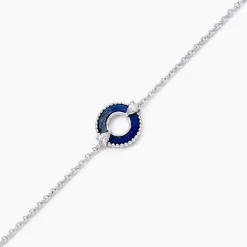 Histoire d'Or Bracelet Serafine Argent Blanc Lapis Lazuli Oxyde argent blanc lapis lazuli bleu
