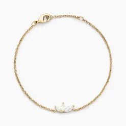 Histoire d'Or Bracelet Siona Plaque Or Jaune Oxyde De Zirconium New