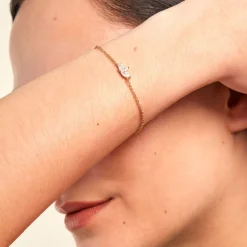 Histoire d'Or Bracelet Siona Plaque Or Jaune Oxyde De Zirconium New