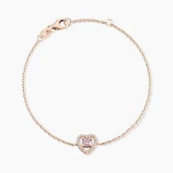 Histoire d'Or Bracelet Suzon Argent Rose Oxyde De Zirconium argent rose oxyde rose