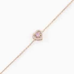 Histoire d'Or Bracelet Suzon Argent Rose Oxyde De Zirconium argent rose oxyde rose