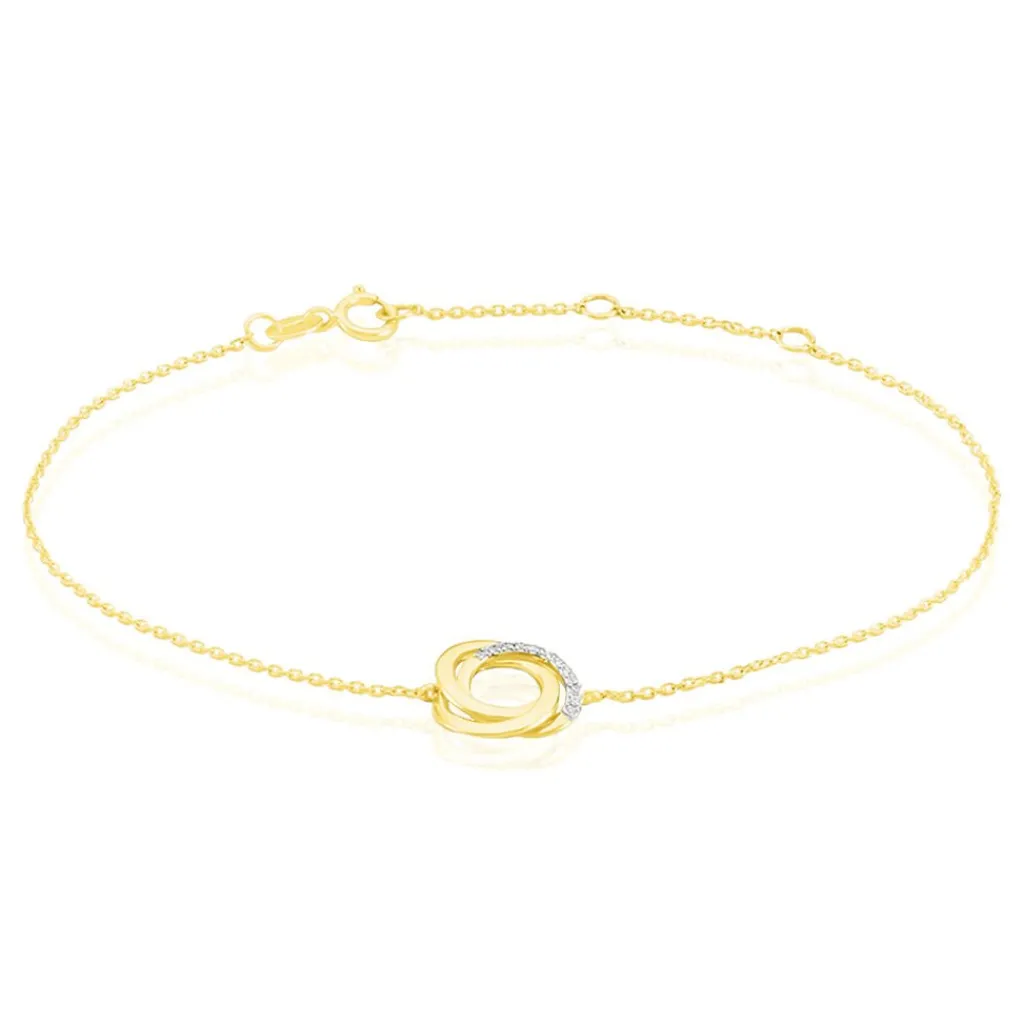 Histoire d'Or Bracelet Syrena Or Jaune Diamant Clearance