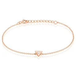 Histoire d'Or Bracelet Tallulah Argent Rose Pierre De Synthese Hot