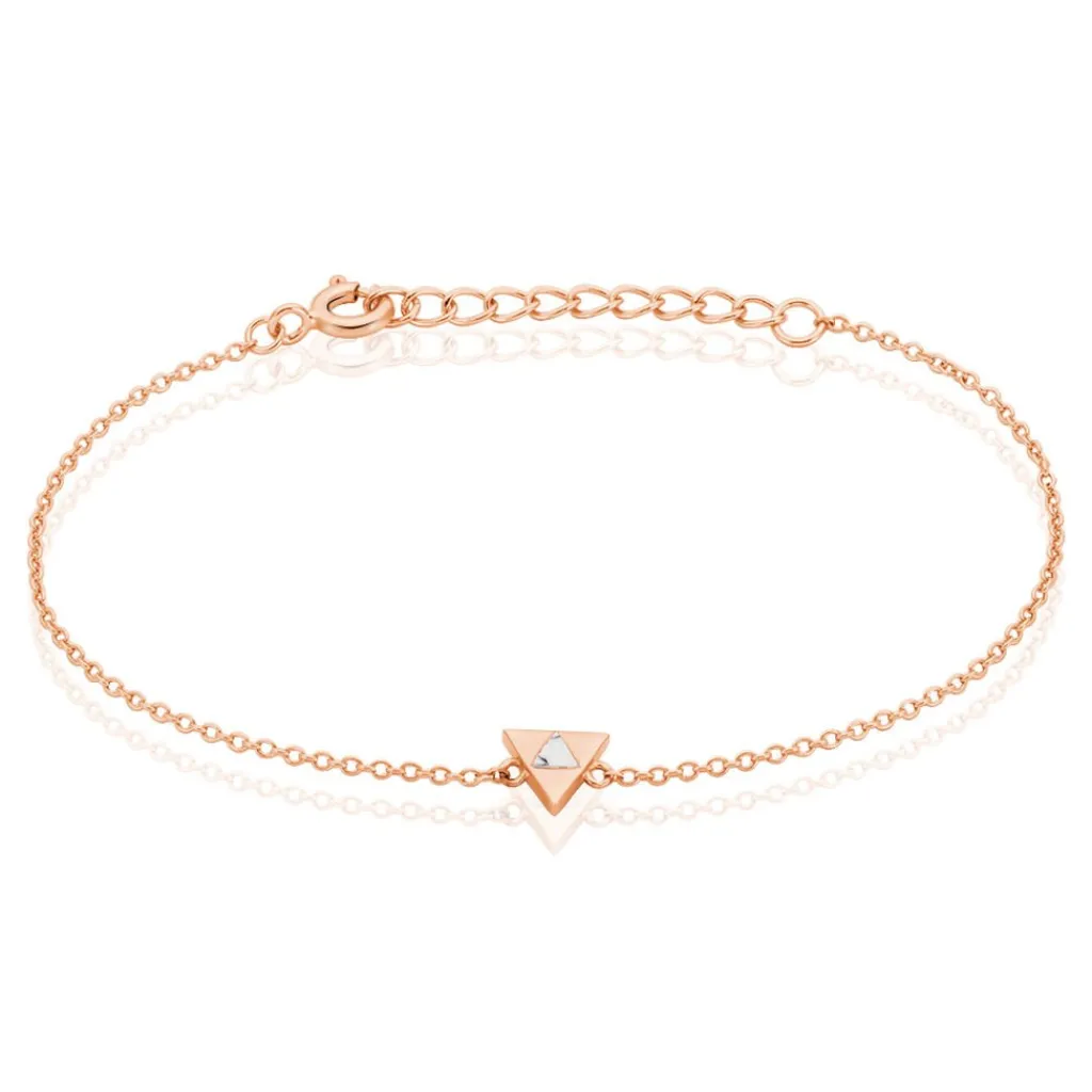 Histoire d'Or Bracelet Tallulah Argent Rose Pierre De Synthese Hot