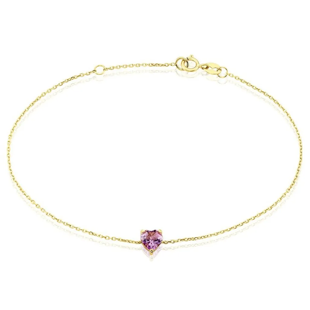 Histoire d'Or Bracelet Tender Love Or Jaune Améthyste or jaune améthyste violet Clearance