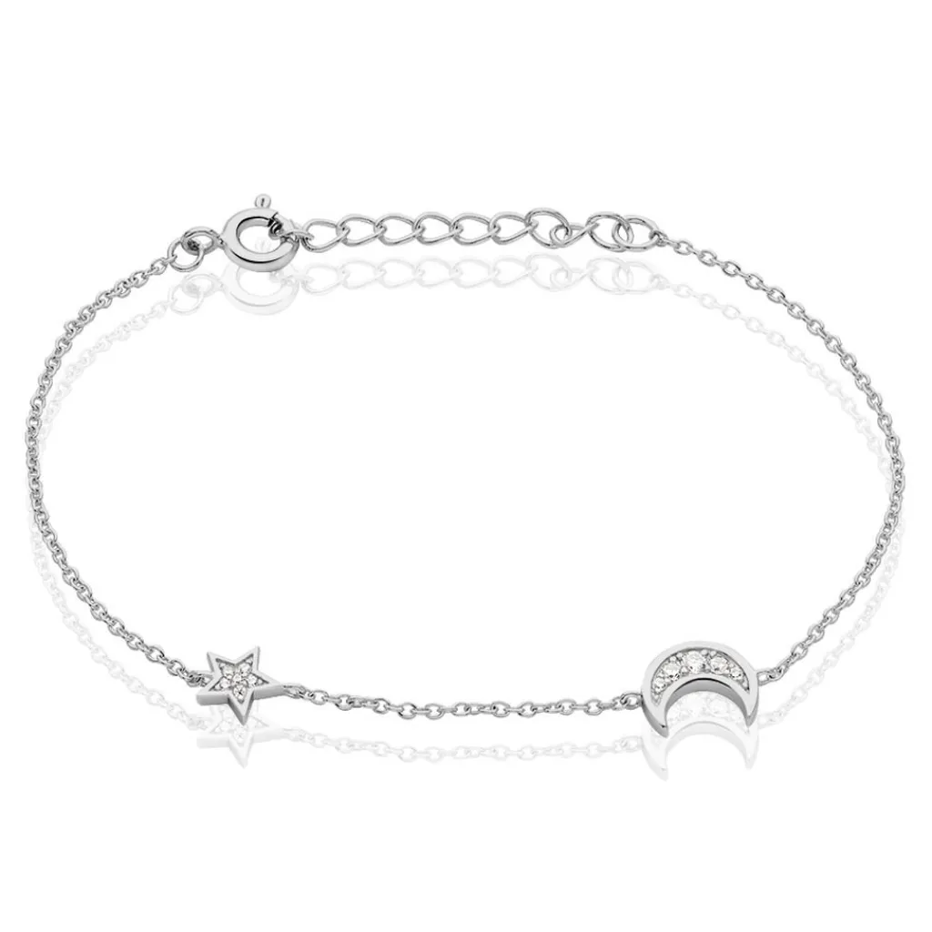 Histoire d'Or Bracelet Theoline Argent Blanc Oxyde De Zirconium