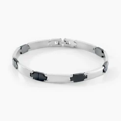 Histoire d'Or Bracelet Tim Acier Blanc New