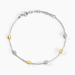 Histoire d'Or Bracelet Tiwa De Zirconium argent bicolore oxyde Online