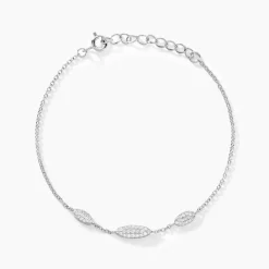 Histoire d'Or Bracelet Tiwa De Zirconium argent blanc oxyde