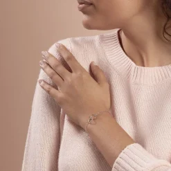 Histoire d'Or Bracelet Toi Et Moi Argent Blanc Clearance