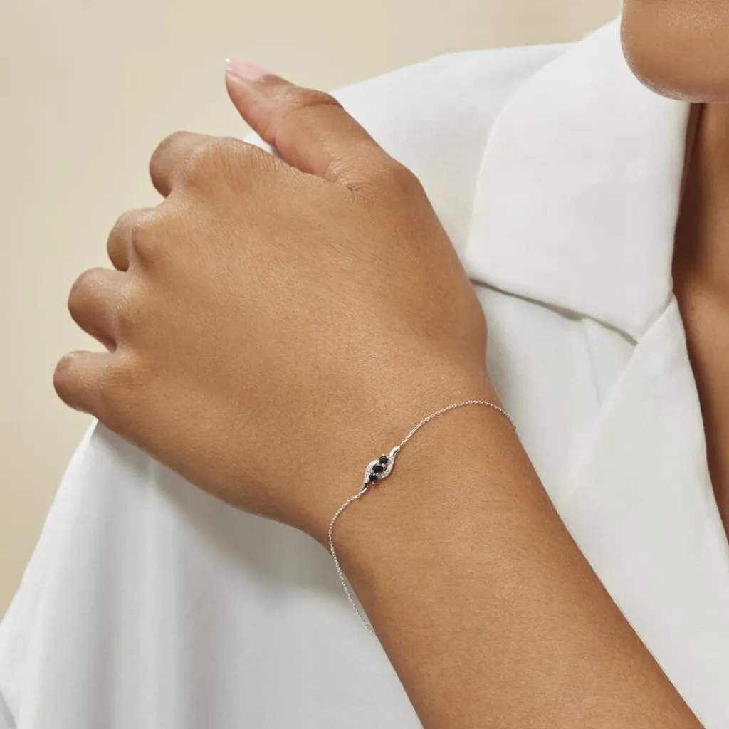 Histoire d'Or Bracelet Trinitie Diamant or blanc saphir Sale