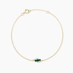Histoire d'Or Bracelet Trinitie Or Jaune Emeraude Diamant or jaune émeraude Sale