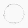 Histoire d'Or Bracelet Triple Argent Blanc Oxyde De Zirconium Hot