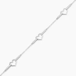 Histoire d'Or Bracelet Triple Argent Blanc Oxyde De Zirconium Hot