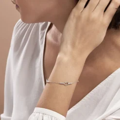 Histoire d'Or Bracelet Triple Argent Blanc Oxyde De Zirconium Hot