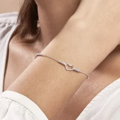 Histoire d'Or Bracelet Triple Argent Blanc Oxyde De Zirconium Hot