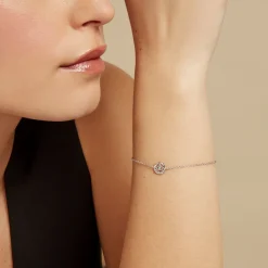 Histoire d'Or Bracelet Trivia Argent Blanc Oxyde De Zirconium Discount