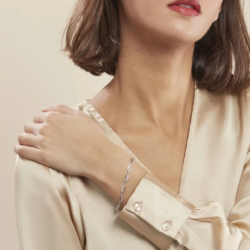 Histoire d'Or Bracelet Tulin Argent Blanc Oxyde De Zirconium Online