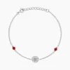 Histoire d'Or Bracelet Umah Argent Blanc Corail Oxyde De Zirconium Hot