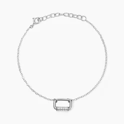 Histoire d'Or Bracelet Urban Call De Zirconium argent blanc oxyde Outlet