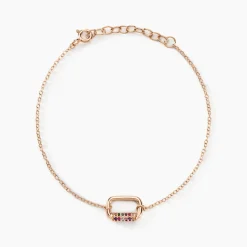 Histoire d'Or Bracelet Urban Call De Synthese Oxyde De Zirconium argent rose pierre Clearance