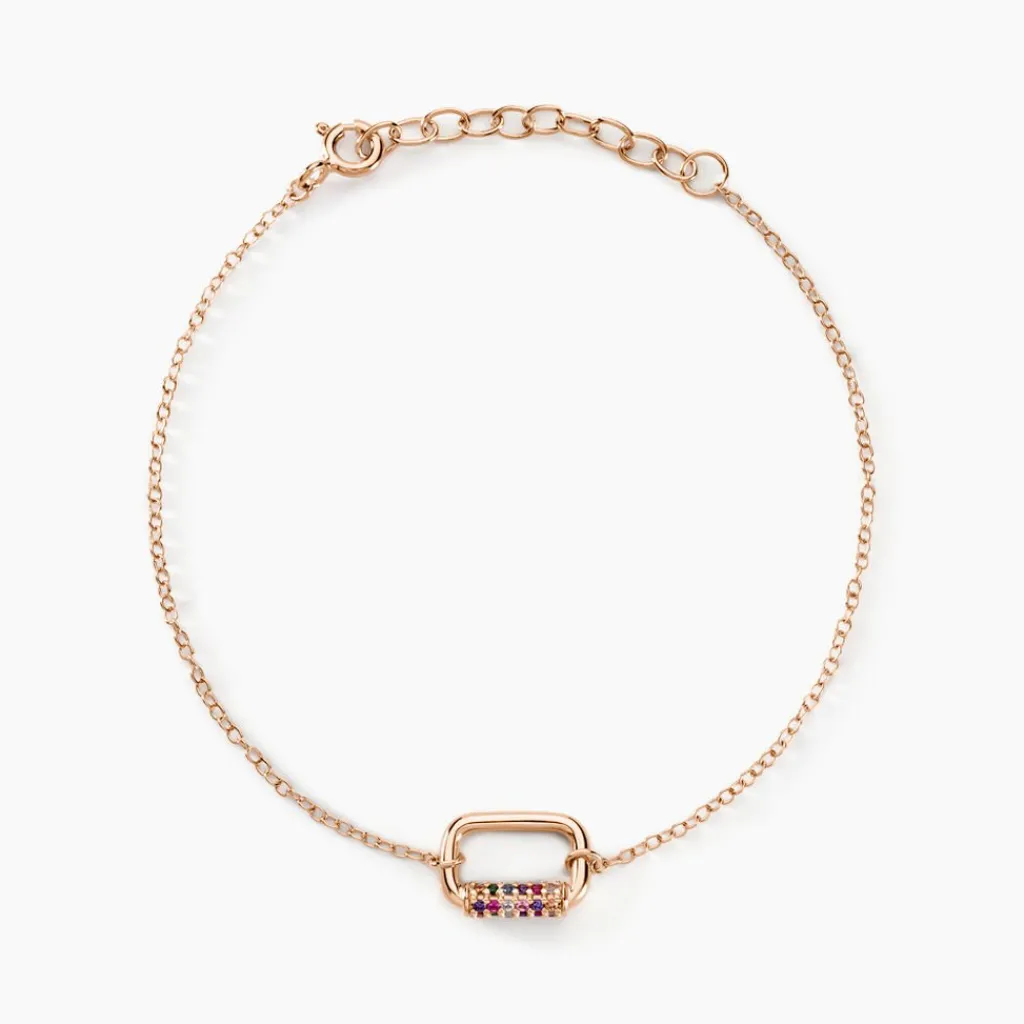 Histoire d'Or Bracelet Urban Call De Synthese Oxyde De Zirconium argent rose pierre Clearance