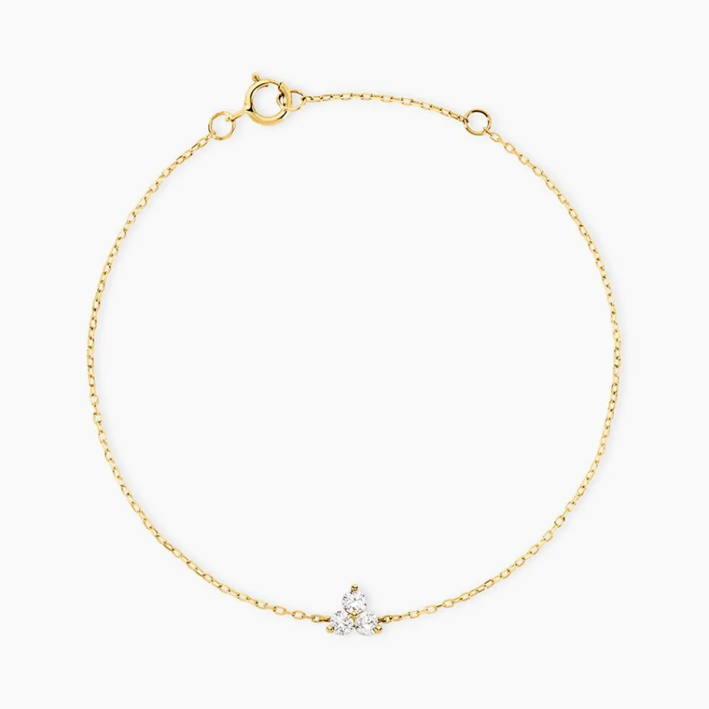 Histoire d'Or Bracelet Usoa Or Jaune Diamant Synthétique Clearance