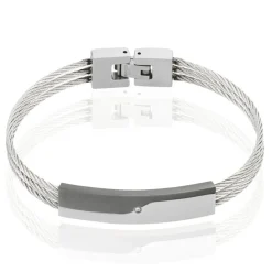 Histoire d'Or Bracelet Valentin Acier Bicolore Oxyde De Zirconium