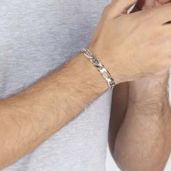 Histoire d'Or Bracelet Vivian Maille Alternee 1/3 Argent Blanc Sale